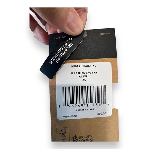 The North Face 77 Brooks Range Parka Coat Mens Size XL Gravel Beige NWT New $400 - Picture 6 of 6